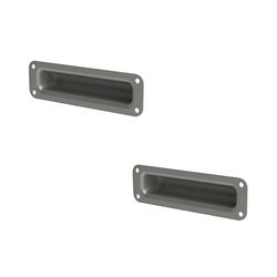Adam Hall Hardware 3411 M2 AH - 2x plateau avec petite poignée, acier galvanisé