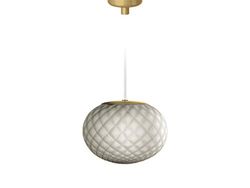 Homemania Lampe à suspension Emy, dorée, gris en verre, 16 x 16 x 12,2 cm, 1 x G9, max 48 W, 220-240 V