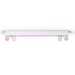 Philips Hue White & Color Ambiance Centris a 4 luci, dimmerabile, 16 milioni di colori, controllabile tramite app, compatibile con Amazon Alexa, bianco.
