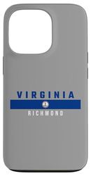 Virginia Flag, testo VIRGINIA – RICHMOND in lettere maiuscole Custodia per iPhone 13 Pro