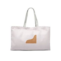 Bonamaison Printed Tote Bag, Reusable Grocery Bag, Shopping Bag, Machine Washable, Foldable, Canvas Cloth Bag with Handles, 47x42 Cm