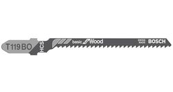 Bosch 5x Stichsägeblatt T 119 BO Basic for Wood (für weiches Holz, Kurvenschnitt, Professional Zubehör Stichsäge)