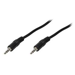 LogiLink CA1052 - Cable audio (2x 3.5 mm male, stereo, 5 m) negro