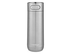 Contigo Luxe Pinnacle Autoseal, Thermos, mug en Acier Inoxydable, Bouteille Isotherme, Tasse à café avec Couvercle sans BPA Facile à Nettoyer Stainless Steel, 470 ML Unisex-Adult, 470 ML