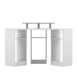 Symbiosis Corner, mesa de canto branco e branco 94 x 94 x 83,4 cm