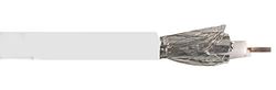 Pro Power 14802 5 m 0.5 mm² Coaxial Cable, RG6U Aluminium Foil Braiding 75 Ohm White 5 m