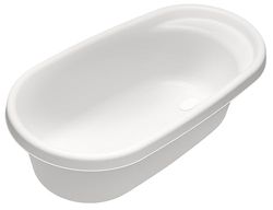 Orthex Baignoire bébé avec bouchon 27 L | Blanc | Bain pour Bébé | Sans BPA | Garantie 10 ans | L77 x W41 x H24 cm