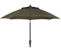Dehner Parasol Kos, Ø 220 cm, hoogte 227 cm, aluminium/polyester, bruin, groot