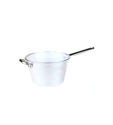 Pentole Agnelli RADIANTE Pot for Polenta, Aluminium, Thickness 5 mm, with Handle and Handle in Stainless Steel, Silver 28 Cm