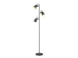Trio, Lampadaire, Edward 3xE14, Noir Mat