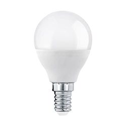 EGLO E14 LED dimmerabile, lampadina 5,5 Watt (equivalente a 40 Watt), 470 Lumen, 3000 Kelvin, lampadina bianco caldo, lampadina bianco opale, P45, Ø 4,5 cm