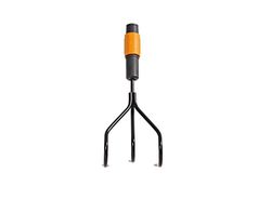 Fiskars Woeler, gereedschapskop, voor een optimale voorbereiding en onderhoud van bloemenperken, lengte: 31 cm, breedte: 12,5 cm; zwart/oranje, QuikFit, 1000680