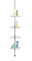 Wenko 8145500 - Esquinero telescópico para la Ducha con 4 repisas, Aspecto de Acero Fino