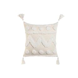 Home ESPRIT Boho tofs vit kudde 45 x 15 x 45 cm