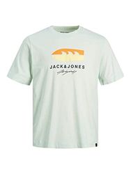 JACK & JONES Jortulum Logo tee SS Crew Neck Ln Camiseta, Azul pálido, XL para Hombre