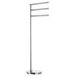 Smedbo FK608 Outline Lite Porte-Serviettes à 3 Bras Rond Acier Inoxydable Argent 17,5 x 34 x 78 cm