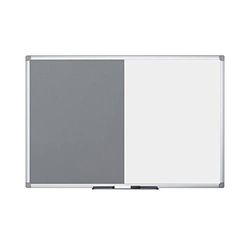 Bi-Office XA0328170 - Bacheca 2 in 1 per Avvisi/Cancellabile, 900 x 600 mm, Grigio