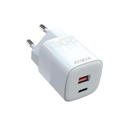 Celly Oplader USB/USB-C 20W