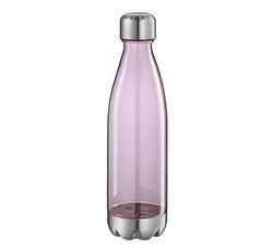 cilio Drinkfles Elegant, roze, transparant, 700 ml, Tritan/gesatineerd roestvrij staal, BPA-vrij, geschikt voor koolzuur, breuk- en lekvrij, met schroefsluiting, dranken tot 50 °C