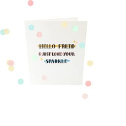Confetti Cards - Hello Friend V2