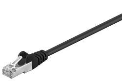 Goobay 68659 CAT 5e Câble de Liaison, F/UTP, Noir, 20m Longueur de Câble