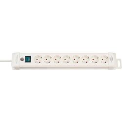 Brennenstuhl Extensão de tomadas premium com 8 tomadas de energia (cabo de 3 m, com interruptor, montável, fabricado na Alemanha) branco