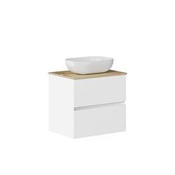 Baikal Set di mobili da bagno Duo, include lavandino, mobile sospeso a parete con lavabo in ceramica, varie finiture e misure mobili montati.