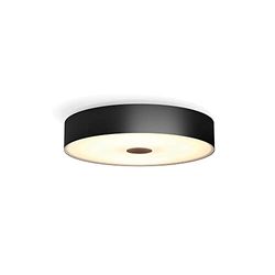 Philips Hue White Ambiance Fair Plafoniera Smart, Luce Bianca da Calda a Fredda, Bluetooth, 39W, Nera, Telecomando Dimmer Switch Incluso