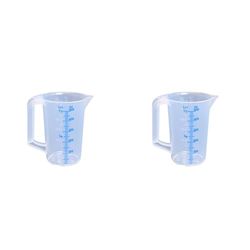 Hunersdorff 935000 Graduated Can with Closed Handle, White/Blue, 500 ml (Pack of 2)