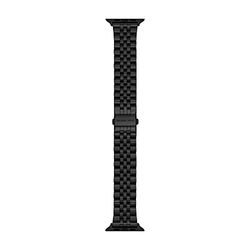 Michael Kors Cinturino da uomo in acciaio inossidabile, compatibile con Apple Watch da 42 mm/44 mm/45 mm/46 mm/49 mm, 200+/- 5MM, Nero