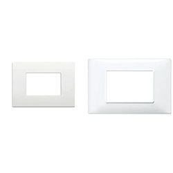 VIMAR Placca Classic 3 M, Bianco & 14653.01 Placca 3 Moduli, Bianco