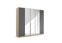 Rauch Dark Wood by QUADRA Spin Porte pivotante, Armoire de Rangement, Bois d'ingénierie, Grischêne Artisan, 226x210x54