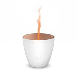 Stadler Form Z-001 Diffuseur d'Arômes Zoe Diffuse des Huiles Essentielles avec un Effet de Flamme Unique, pour une Aromathérapie Relaxante, Blanc