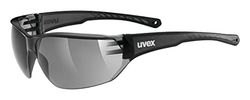 Uvex Sportstyle 204 - Lunettes de Sport pour Hommes et Femmes - Effet Miroir - Confort et Maintien Parfait Sans Points de Pression - Smoke/Smoke - One Size