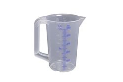 Hünersdorff Jarro graduado 500 ml, PP, 2 escalas pega fechada, transparente