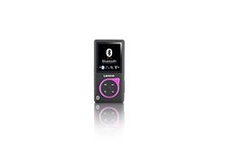 Lenco MP3-spelare Xemio-768 – MP3/MP4-spelare, 8 GB mikro SD-kort inklusive in-ear hörlurar och Bluetooth – rosa