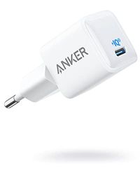 Anker 511 (Nano) Cargador USB C para iPhone de 20 W, PIQ 3.0 Mini, Adecuado para iPhone 13/13 Mini/13 Pro/13 Pro MAX, Galaxy, Pixel 4/3, iPad Pro, AirPods Pro, Blanco Mate (sin Cable de Carga)