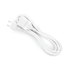 Alargador eléctrico Blanco 4 Metros Manguera 2x1 mm² con Clavija Plana y Base con Pozo Cable Flexible 3680W