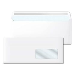 Sobres de Papel, Sobre Blanco Americano con Ventana Derecha, Medida 225 x 115 mm, Sobres Papel Blancos para Cartas y Documentos, Sobres 90 g/m² con Cierre Autoadhesivo · m-office (500 uds)