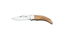 Cudeman Adulti Coltello da Caccia Coltello da Tasca Satin in Legno di ulivo, Lunghezza Lama: 8 cm, cudm a 1264, Keine Angabe