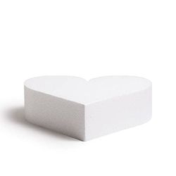 Decora 0174030 Coração de poliéster 30 x 7,5 H cm, branco, 30 x H 7,5 cm