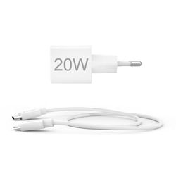 Hama Caricabatterie rapido con cavo USB-C, caricatore Mini, PD, 20 W, 1 m, bianco