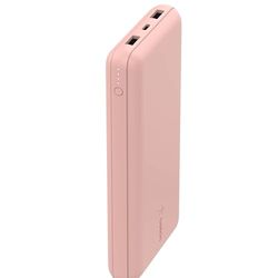 Belkin Caricabatterie portatile USB-C 20K, power bank 20000mAh con ingresso/uscita Type-C, 2 porte USB-A e cavo da USB-C a USB-A incluso per iPhone, Galaxy, iPad, Pixel, AirPods - Oro rosa