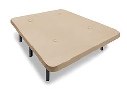 HOGAR24 ES | Base Tapizada en Tejido 3D Beige | Incorpora Válvulas de Transpiración | Incluye Juego de Patas Metálicas de 25 cm | Medidas: 80x180 cm