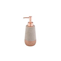 axentia Soap Dispenser, Chrome, Grey, Rose Gold, Ø ca. 7,3 cm, Höhe ca. 19,5 cm