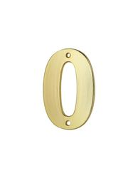 THIRARD FABRICANT DE SECURITE DEPUIS 2060 Thirard 00967190 Height 51 mm Screw-On Wall Plate with Number 0 Accessories Door Equipment for Indoor or Outdoor Use, Grey Aluminium, H,51Mm