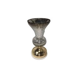 Romimex Vaas, glas, goudkleurig, 20 x 35 x 20 cm