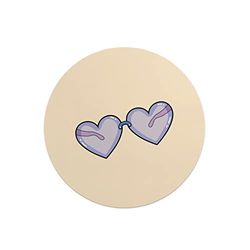 Questo Casa, Round Digital Printed Mouse Pad, Non-Slip Base, for Office and Home, Diameter:22cm