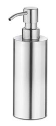 AMARE Dispensador de jabón, Plástico Acero Inoxidable, Plateado, Seifenspender Zylinder