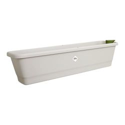 Elho noa balkonbak xl - Plantenbak inclusief Waterreservoir - 100% Gerecycled Plastic - Warm Grijs